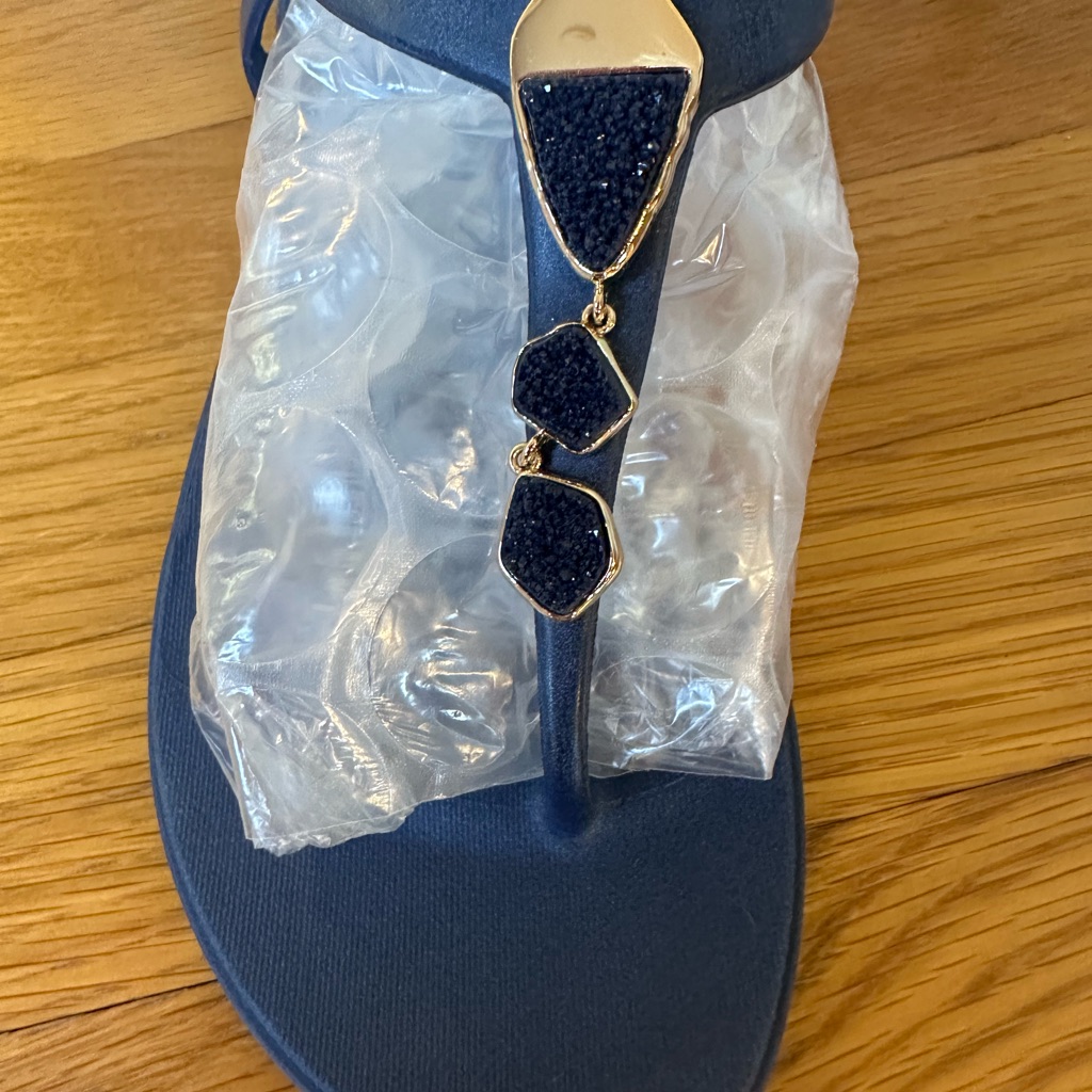 Navy Sandals OkaB Specially Designed For Soft Surroundings Eu37 Size 7 Navy Sandals OkaB Specially Designed For Soft Surroundings Eu37 Size 7
